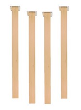 4x Tischbeine Holz 6x6 cm, Höhe 72-74 cm, roh, lackierfertig, inkl. Befestigung