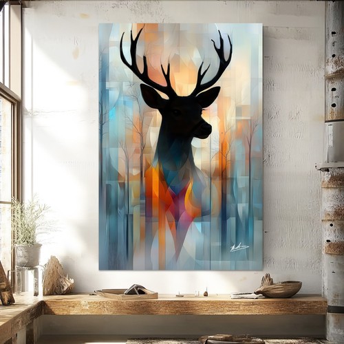 Leinwand bild hirsch - leinwand,