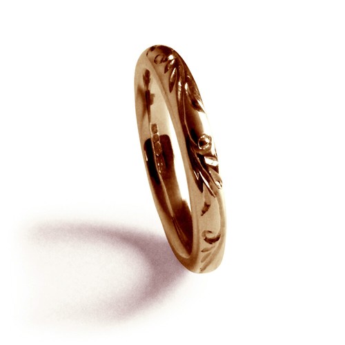 9ct vintage rose rot gold - rose,