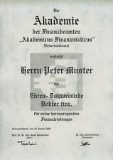 Diplom urkunde ehren doktor - diplom,