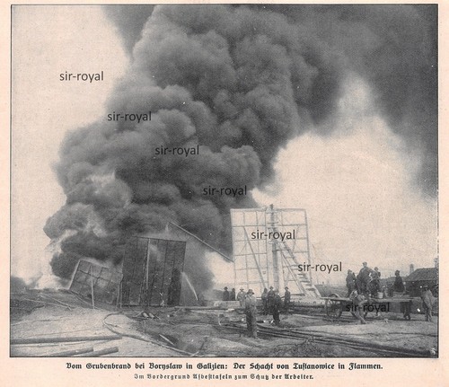Grubenbrand boryslaw galizien - boryslaw,