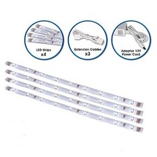 LED Rackbeleuchtung für Winkelrack L-Rack Case Rack 19" LED Strip in weiß, NEU