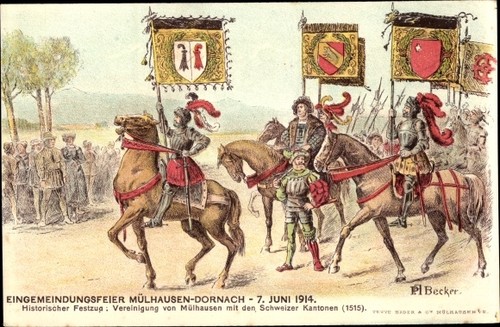 Künstler becker dornach - ak, becker,