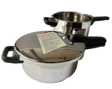 Kelomat Schnellkochtopf Set Induktion Ø 20 cm 4,5 / 2,7 Liter Schnellbratpfanne