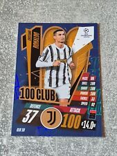 Match Attax-C.L.  2020 / 2021 - JUVENTUS TURIN  - CLUB 100 - RONALDO  !!