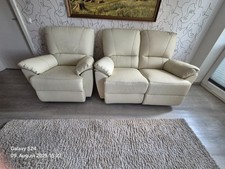 Ledergarnitur Couchgarnitur Ledercouch 2-Sitzer+ Relaxsessel elektr.- neuwertig