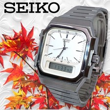 SEIKO Analog Digital Vintage Uhr Alarm 3 Zeiger Classic Timepiece Retro Edition
