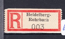 63138) Dt Reich, Reco-Zettel Heidelberg-Rohrbach