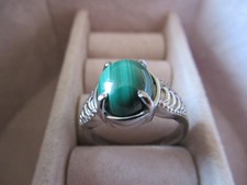 Malachit Ring; 316L Edelstahl