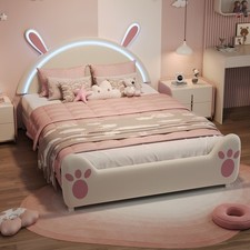 Polsterbett mit LED,Kinderbett