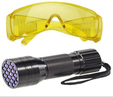 UV LED Lecksuchlampe Klimaanlage Set Leckagen Schutzbrille Suchlampe Reparatur ！