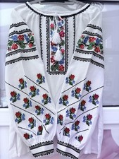 Damen Bluse Neue Stickerei Folklore Vyshyvanka Trachten Вишиванка ukrainisch M