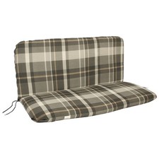 Bankauflage Bankpolster Auflage Bank Kissen SEATTLE 2-sitz. grau kariert 2. WAHL