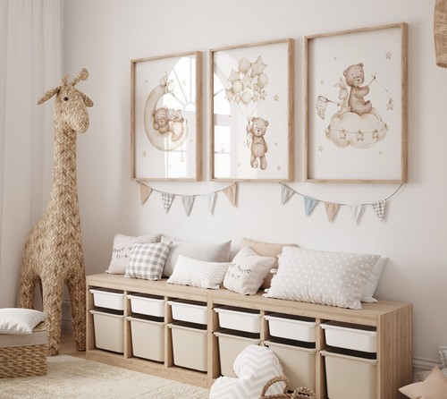Teddybär druck baby neutral - druck,