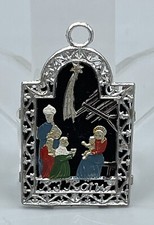 Filigranes zinn bild krippe - zinn,