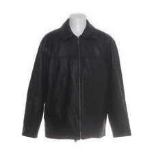 C&A, Lederjacke, Herren, Größe: M, Schwarz, Leder, Einfarbig #mfy