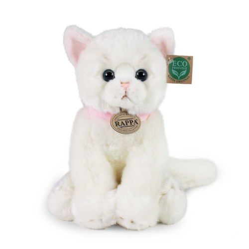 Katze weiß sitzend 24 cm - sitzend,