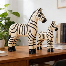 2-teilige Zebra-Statue