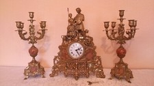 Kaminuhr figuren messing und - kaminuhr,