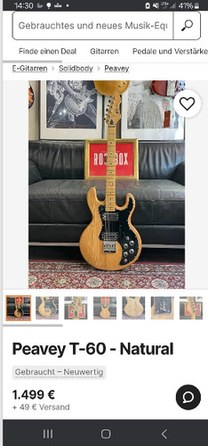 Peavey electric guitar - t-60,