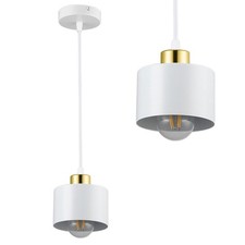 Pendelleuchte E27 Weiß Gold