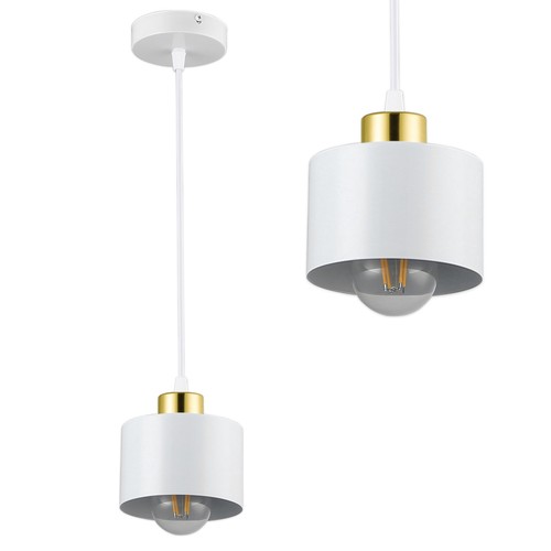 Pendelleuchte e27 weiß gold - pendelleuchte,