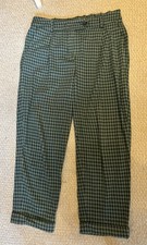 Hess Natur Warm Flanell Hose kbA Baumwolle Elasthan Gr. 38 Grün Pepita bequem