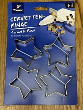 TCM Tchibo  4 Servietten - Ringe * Stern Weihnachten * , Neu !