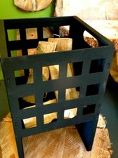 Feuerkorb in modernem Design, Eisenkorb Korb für Feuer + Lagerfeuer Quadro klein