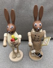 Osterhasen Paar, Holzfiguren, 19 cm, Dekoration