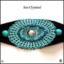 Groß Gürtel Kleid Bestickt