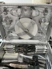 Picknickkoffer Silber Mit