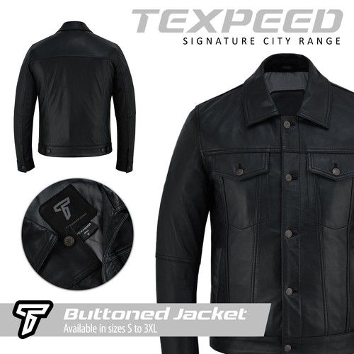 Texpeed herren schwarze leder - schwarze,