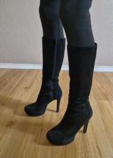 Buffalo London Plateau Stiefel Gr. 41 Wildleder klassische High Heels 1052B