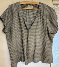 Bluse silbergrau mit Metallicfäden Grösse XXL The Masai