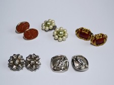 Konvolut Vintage Ohrringe, Ohrclips, Ohrschrauben, 50er, 60er Jahre, Rockabilly