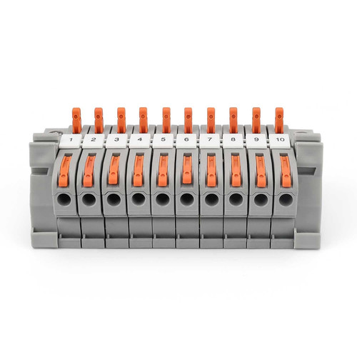 Hutschienen klemmen ein 10er - ein,