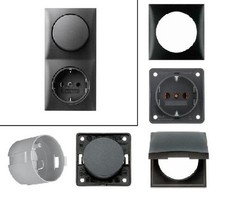 Berker Integro Flow Mini Schalterprogramm Möbeleinbau Caravan anthrazit matt