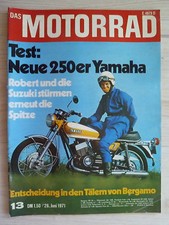 Rarität Zeitschrift Motorrad Nr. 13 06.1971, Yamaha 250er, Moto Cross WM Italien