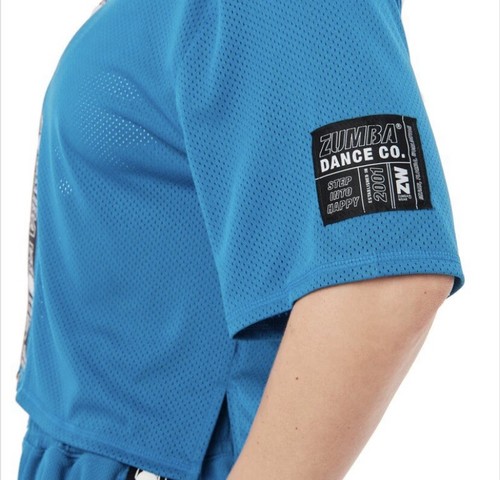 Zumba mesh crop baseball top - mesh,
