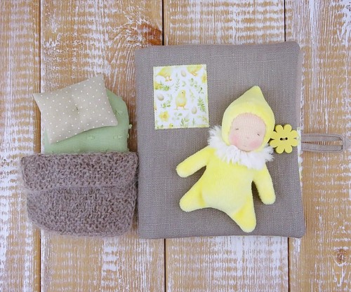 Waldorfpuppe miniatur küken - miniatur,