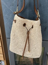 Ralph Lauren Polo Stroh/Leder Tasche