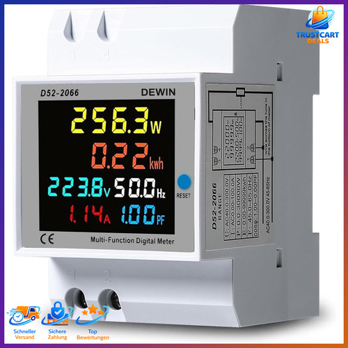 Stromzähler hutschiene lcd - hutschiene,