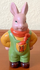 Osterhase Keramik handbemalt