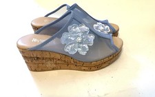 Keilabsatzschuhe Tüll blau -