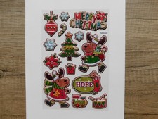 1 Bogen Aufkleber, Sticker, Weihnachtsmotive, nostalgische Optik - vollständig!