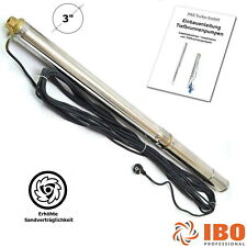IBO LEISTUNGSSTARKE 3" Tiefbrunnenpumpe 100l/min - 6000l/h 5% Sandverträglich