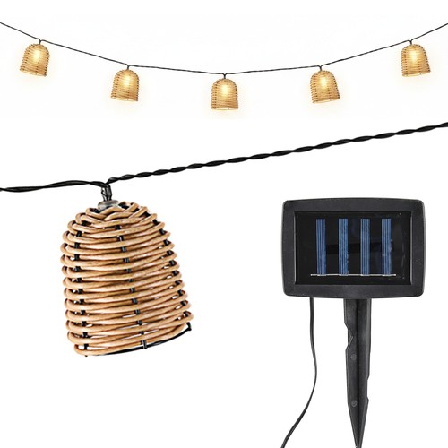 Solar led lichterkette rattan - led,