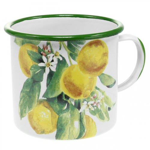 Pflanztasse emaille deko - pflanztasse,