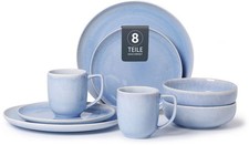 MY HOME Service Geschirr Set FYNS 8-tlg. Tafel Service für 2 Per. Porzellan B Wa